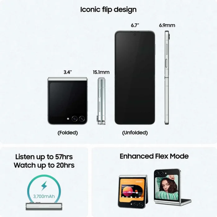 Samsung Galaxy Z Flip 6 5G 12GB 256GB Light Green details 1